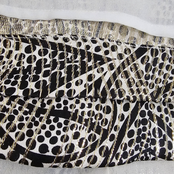 Tory Burch Silk Blend Gold Metallic Beaded Straps Sheath Dress - Picture 10 of 11